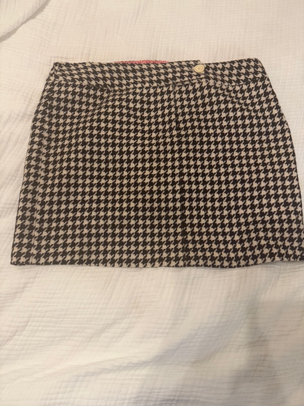 Vineyard Vines brown & tan Houndstooth Mini Skirt